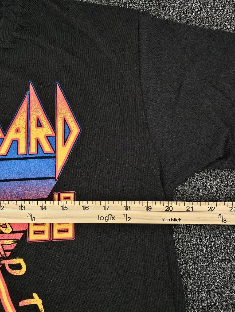 Def Leppard Hysteria World Tour 1987-1988 T-shirt Mens Large Graphic Print Black - Picture 3 of 7